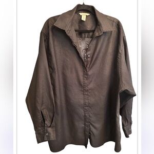H&M Black Lace Detailed Oversized Shirt